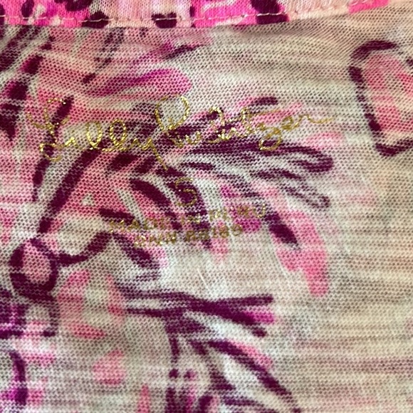 Lilly Pulitzer Etta Pink Blossom Wild About You Short Sleeve Tee - S - Picture 11 of 14
